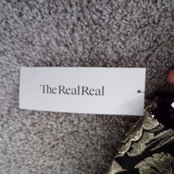 NWOT Dolce and Gabanna black and gold silk midi floral embroidered dress 38/S - Picture 9 of 12